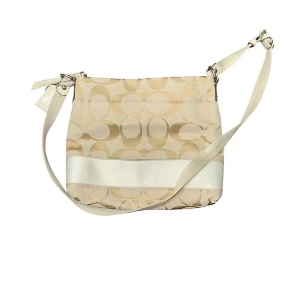 COACH Signature Stripe Women Cross Body Shoulder Bag-F19220 - Picture 2 of 4